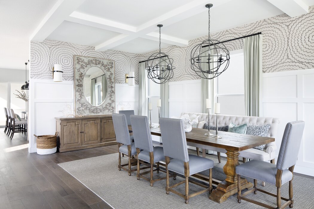 Modern Rustic Dining Room Design Photo by Krista + Home